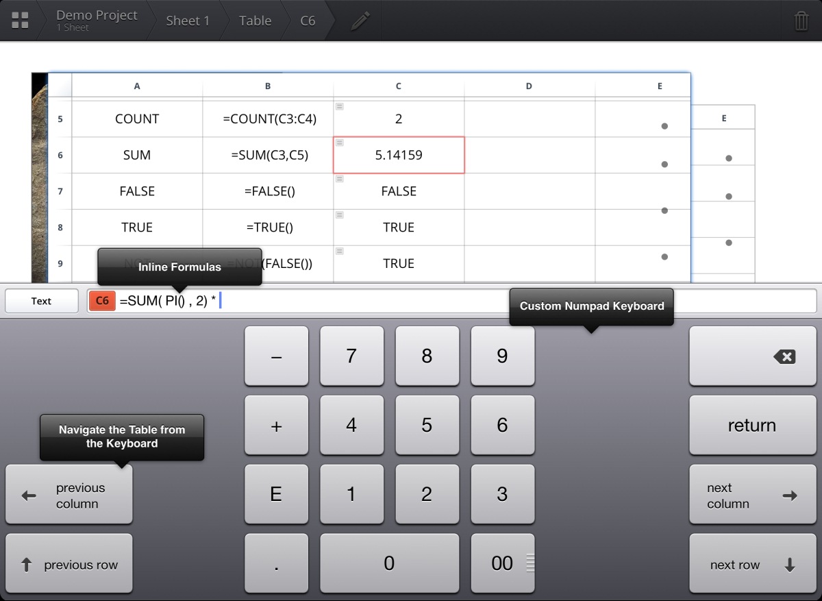 how to make a spreadsheet on ipad