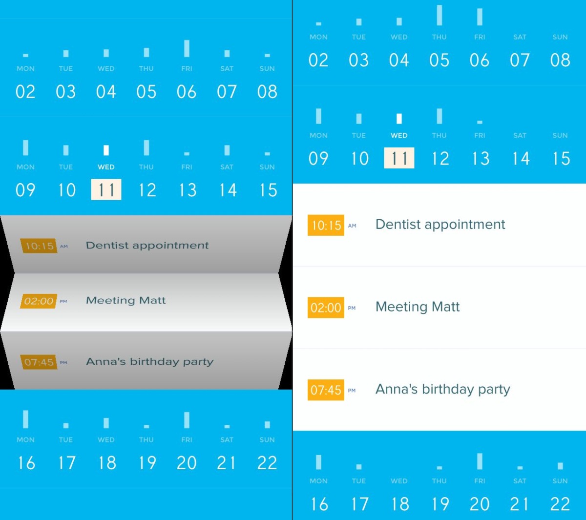 Peek Calendar for iPhone — Tools and Toys