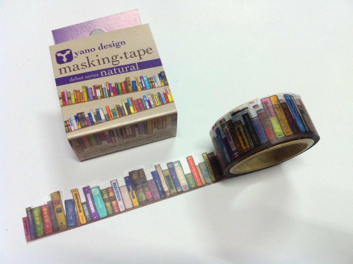 bookshelf-masking-tape
