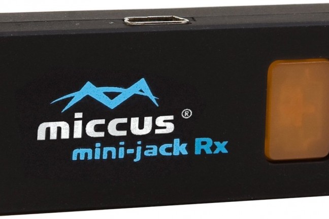 The Miccus Mini-Jack RX Bluetooth-to-AUX music receiver. $25