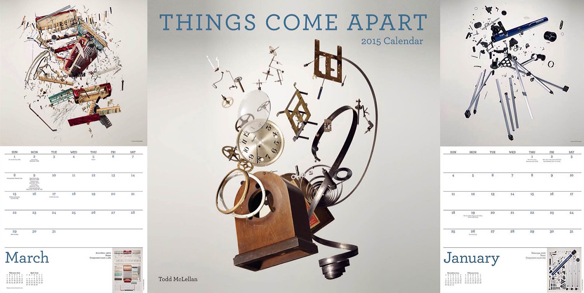 'Things Come Apart' 2015 Wall Calendar — Tools and Toys