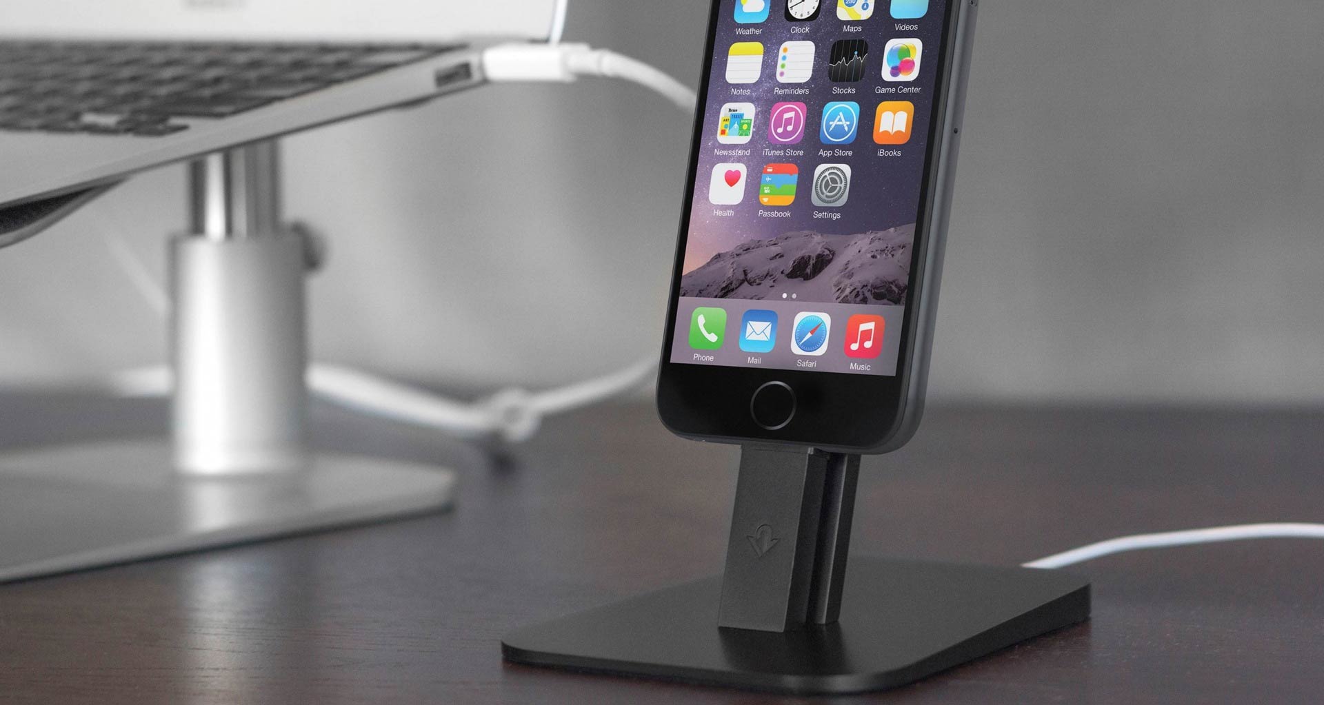 The HiRise dock/stand for iPhone 6 and 6 Plus. $35