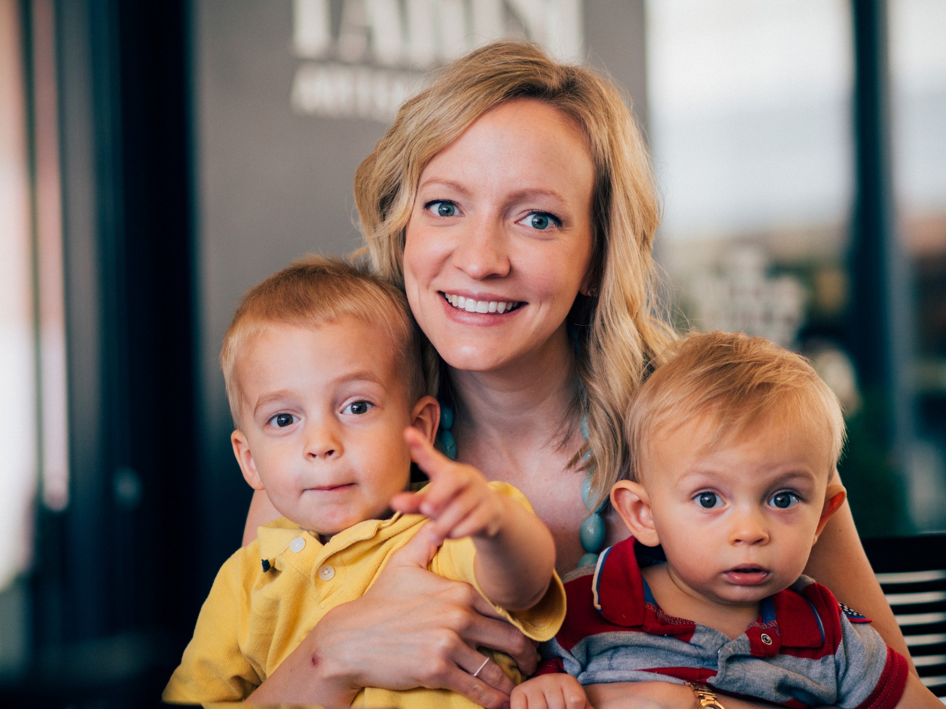 My wife and two boys. Photo taken with the E-M10 and the Olympus 75mm 1.8 lens.