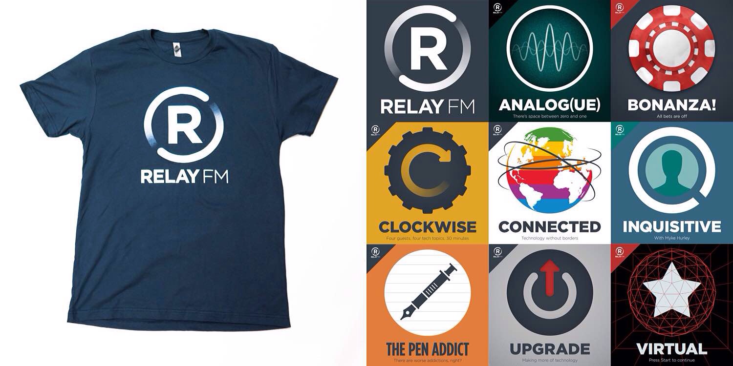 Relay.fm's merch store. Prices vary.