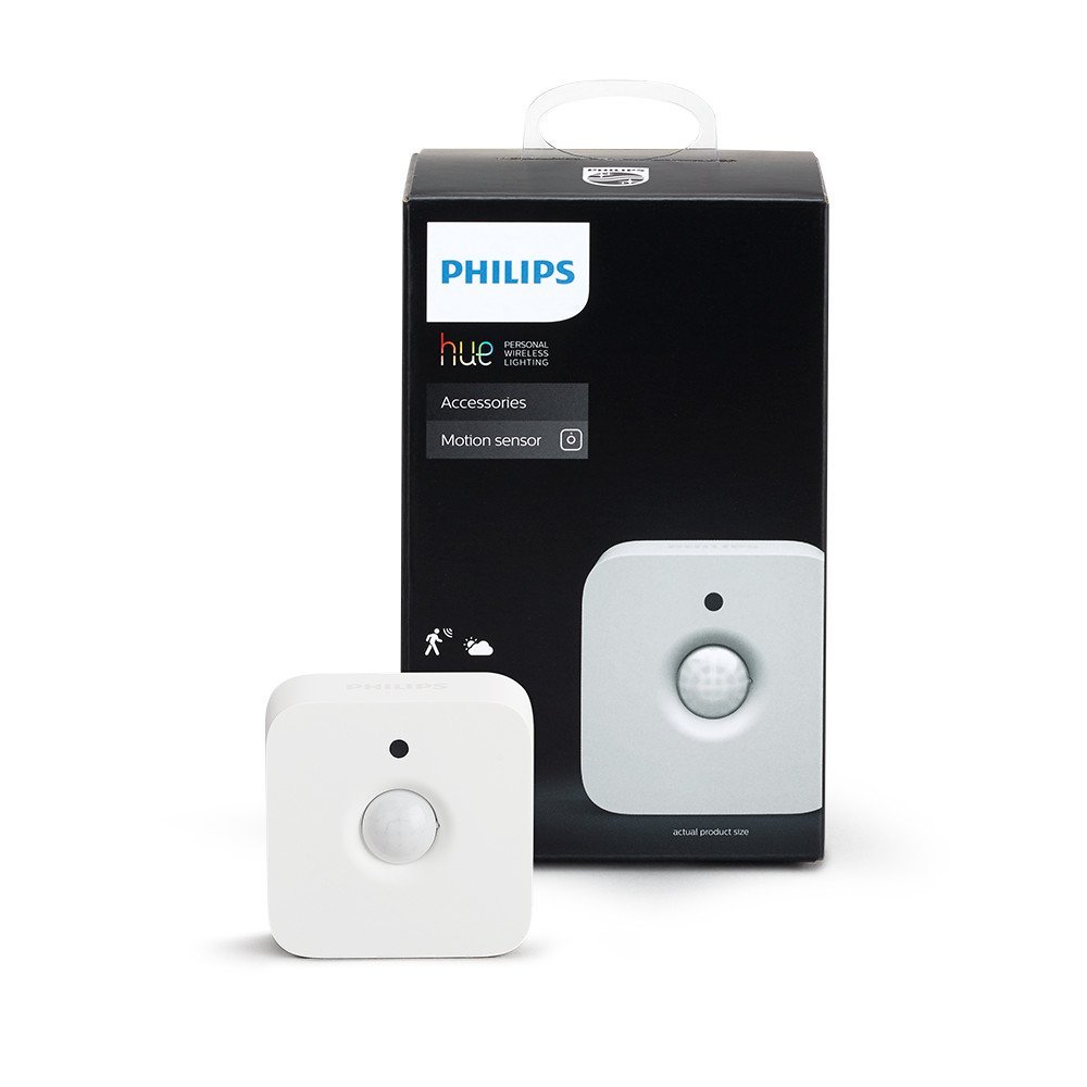 Light up a room by walking in with the [Philips Hue Motion Sensor](https://www.amazon.com/Philips-Motion-Sensor-Installation-Free-Exclusive/dp/B01KJYSOGI?tag=toolstoysdeals-20).