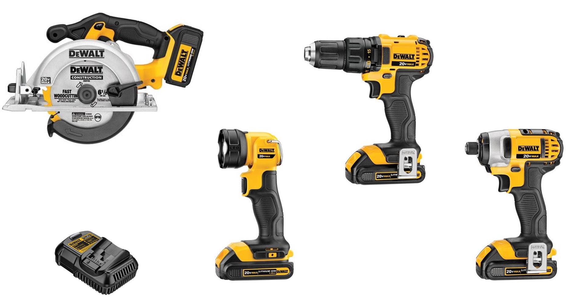 The Dewalt 4-Tool Combo kit. Save $200 off the street price and get some power tool staples.