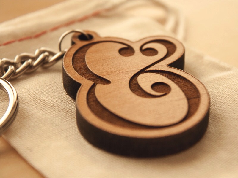 seanwes-wooden-ampersand-keychain
