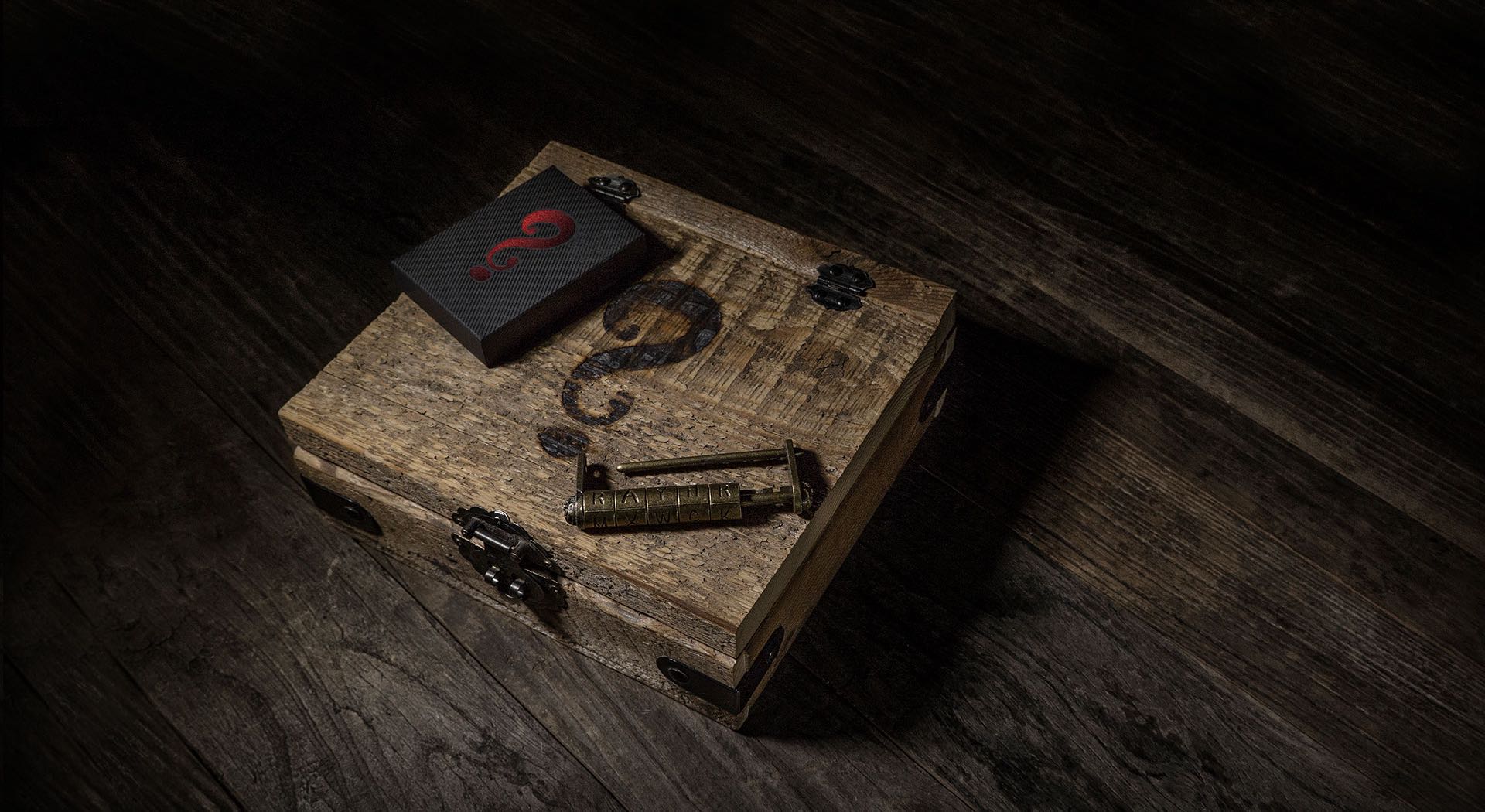 Mystery Box Black Edition playing card set. ($150 with lockbox, $10 for deck alone)