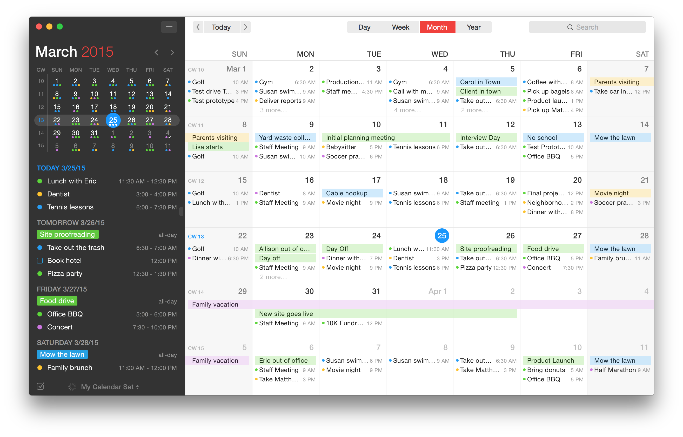 Month Calendar For Mac