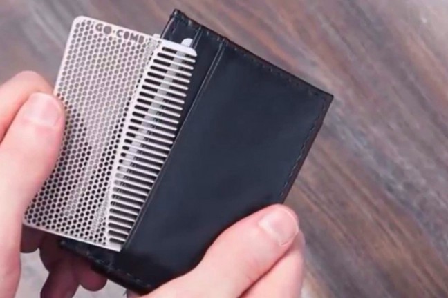 The Go-Comb wallet-sized comb. ($9–$16, depending on color)