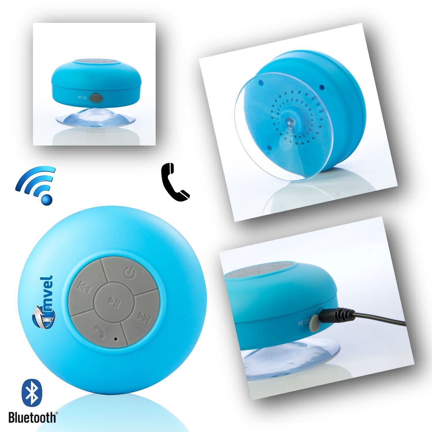 Waterproof bathroom bluetooth store speaker