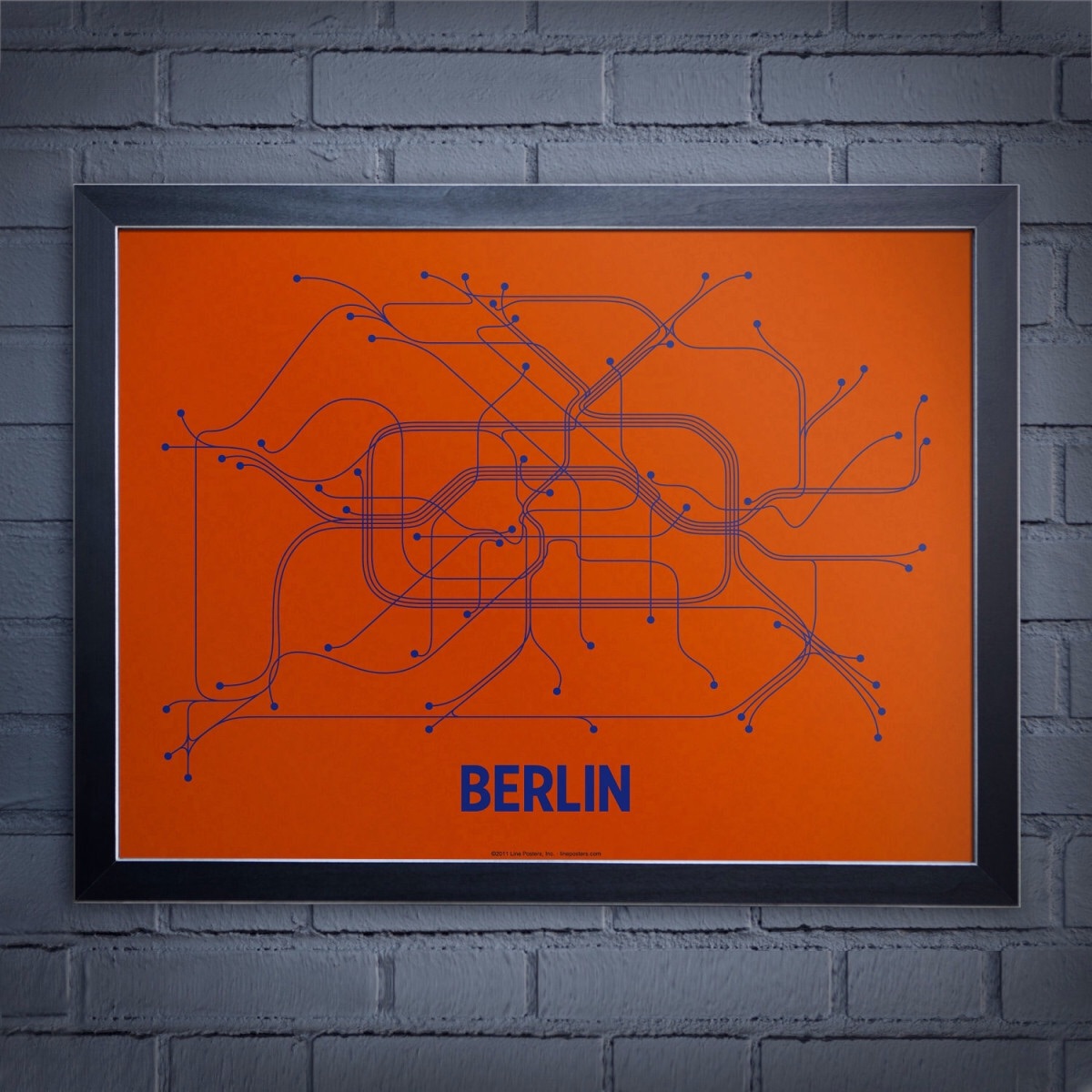 Berlin (coral & navy) print from the Lineposters project.