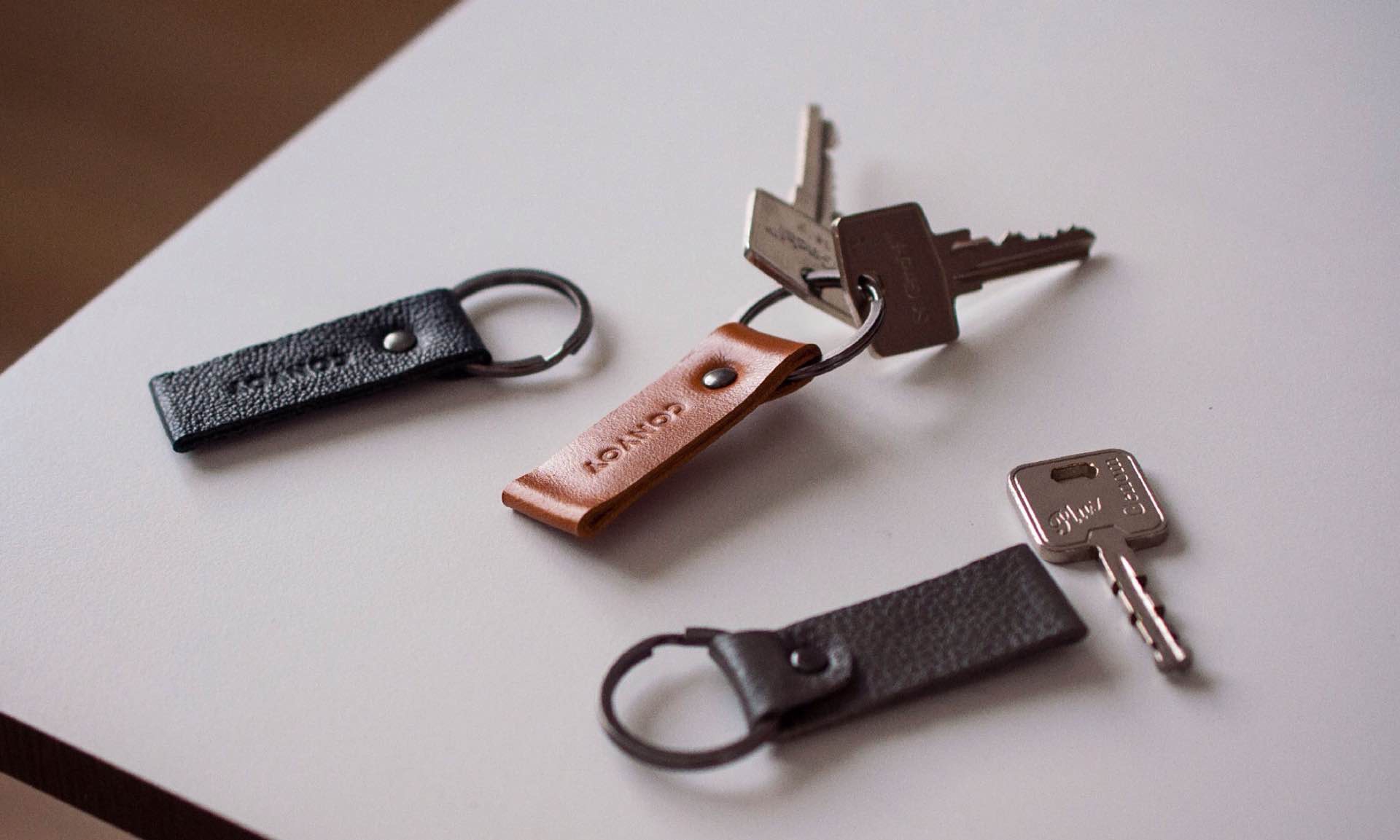 Convoy Co. leather key fob. ($8)