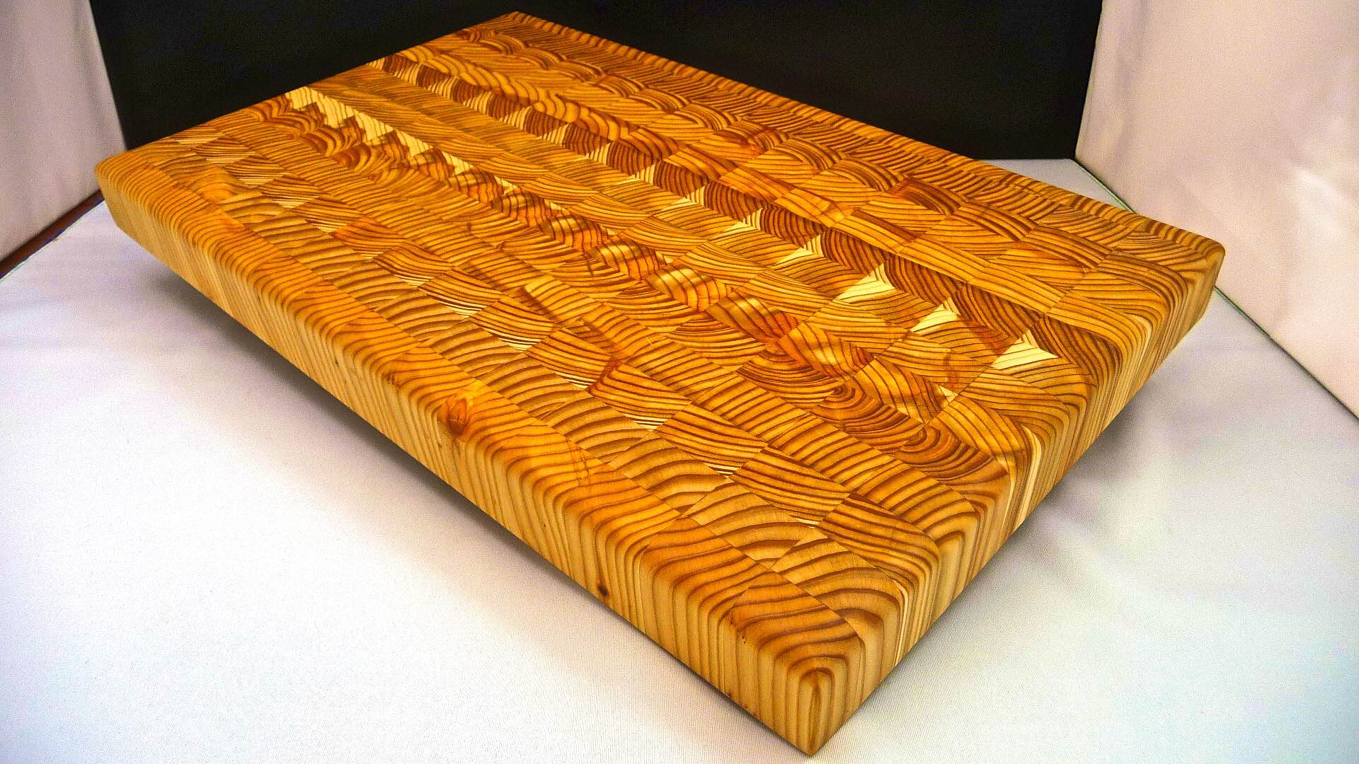 Larch Wood's end-grain cutting board. ($140–$320, depending on size)