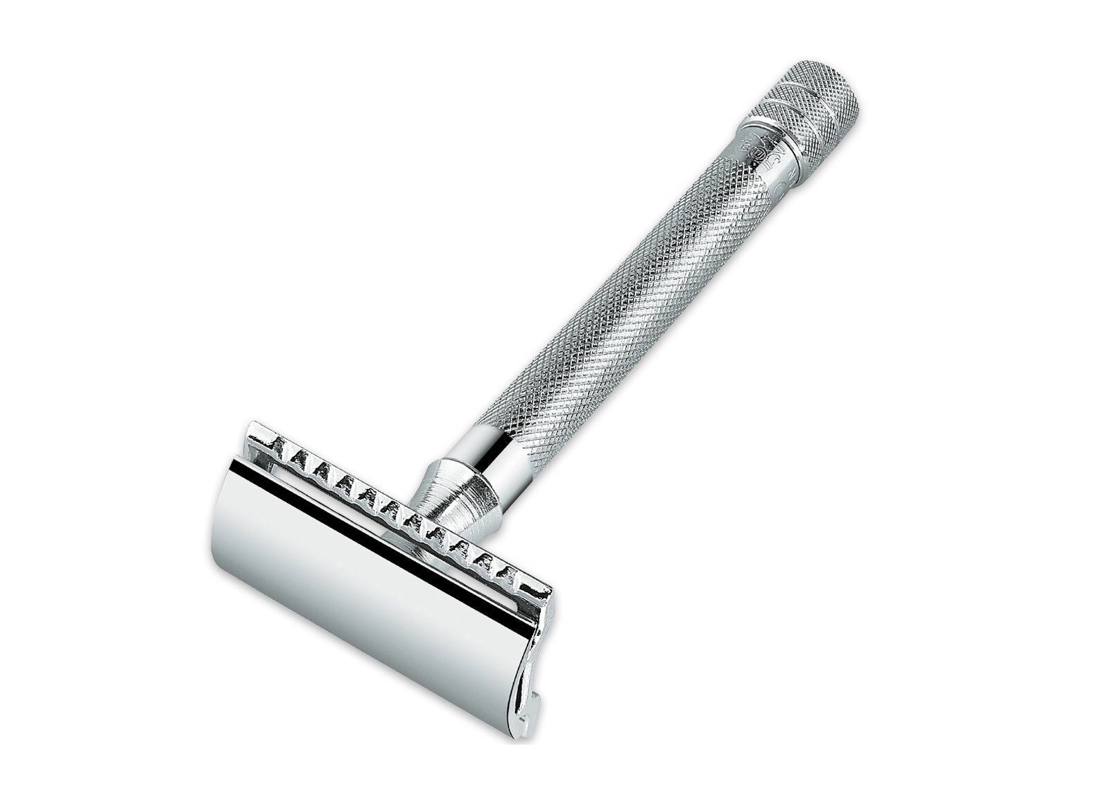 Merkur's long-handled safety razor. ($21 for the razor, and $20 for [100-count Personna Platinum razor blade](http://www.amazon.com/dp/B00ABGN8X4?tag=toolsandtoys-20) refills)