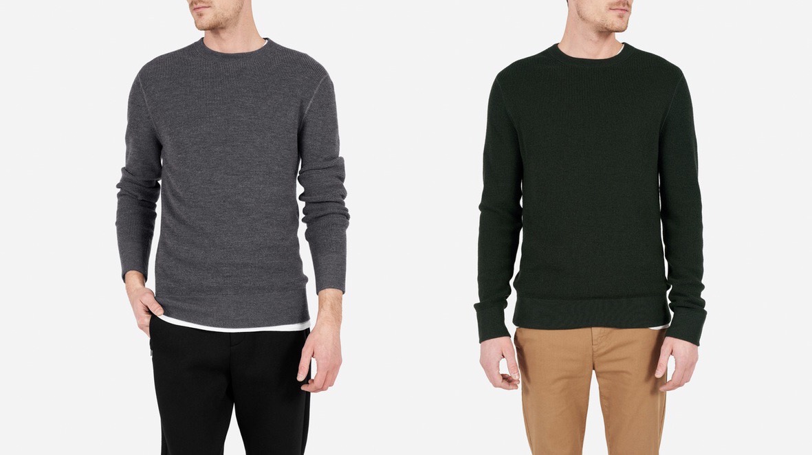 everlane waffle sweater