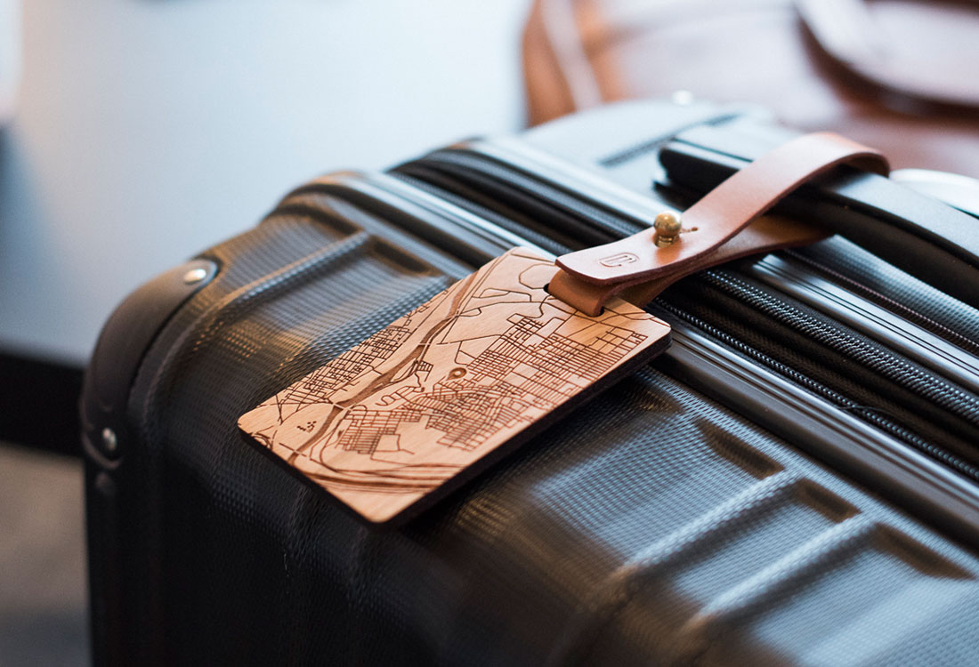 Wood Luggage Tag