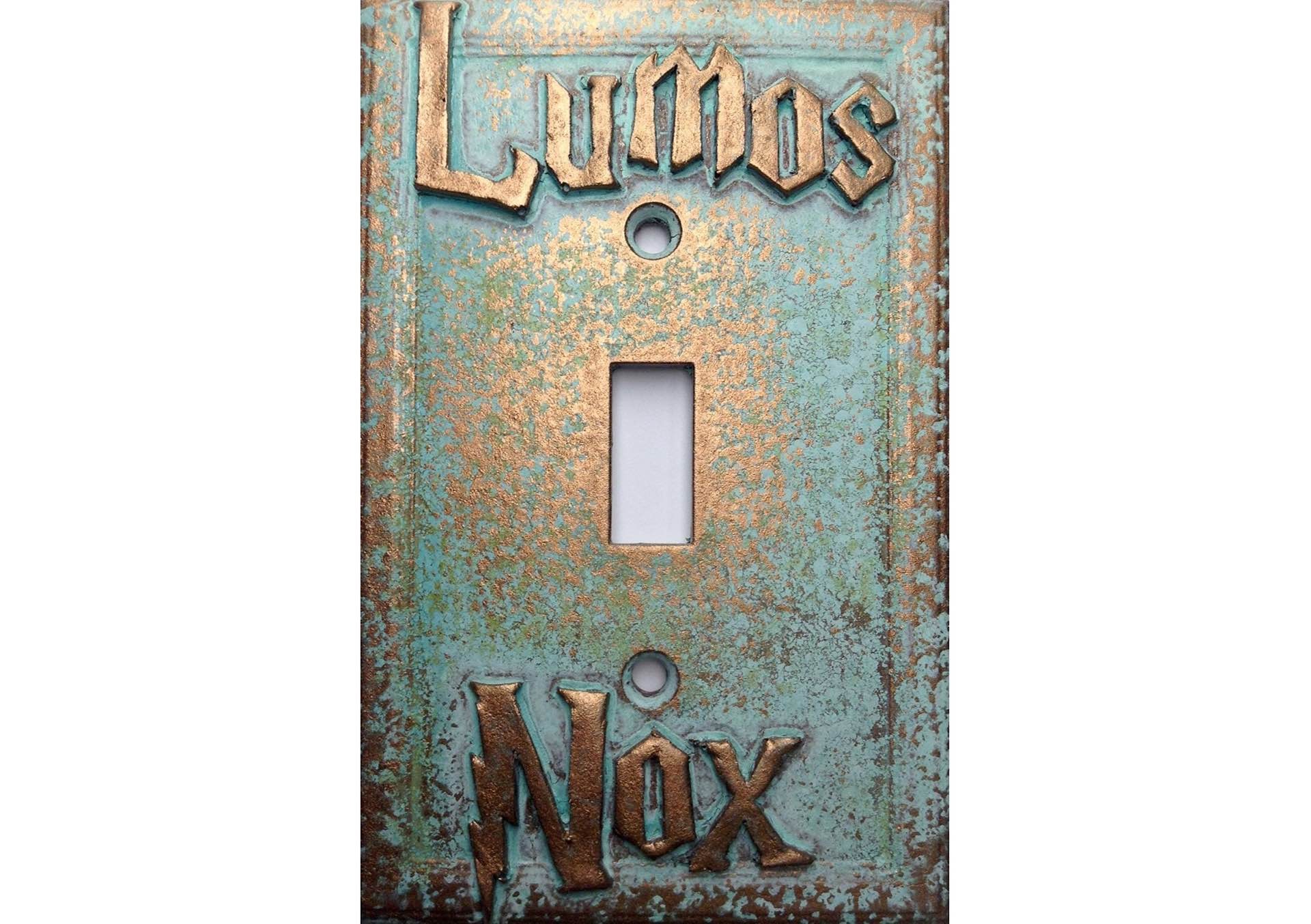 Harry Potter "Lumos/Nox" light switch cover. ($17)