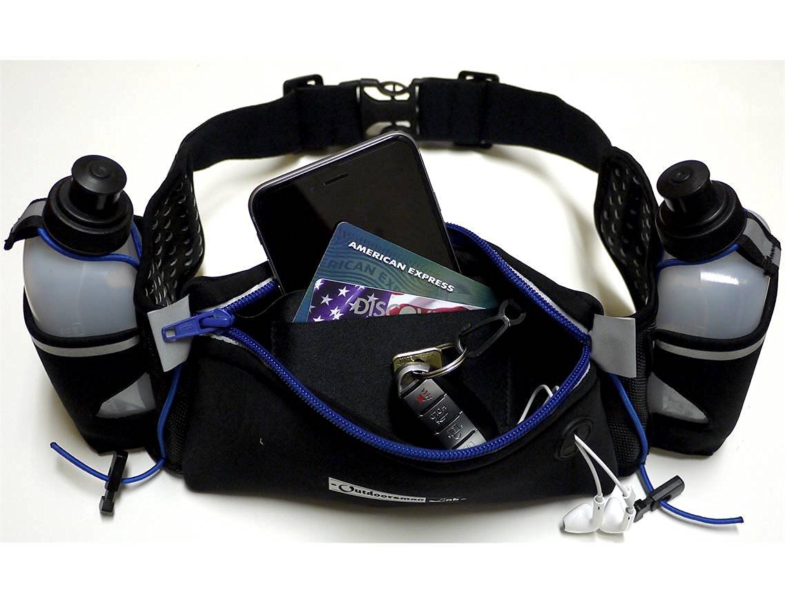 Running belt with water bottle hot sale