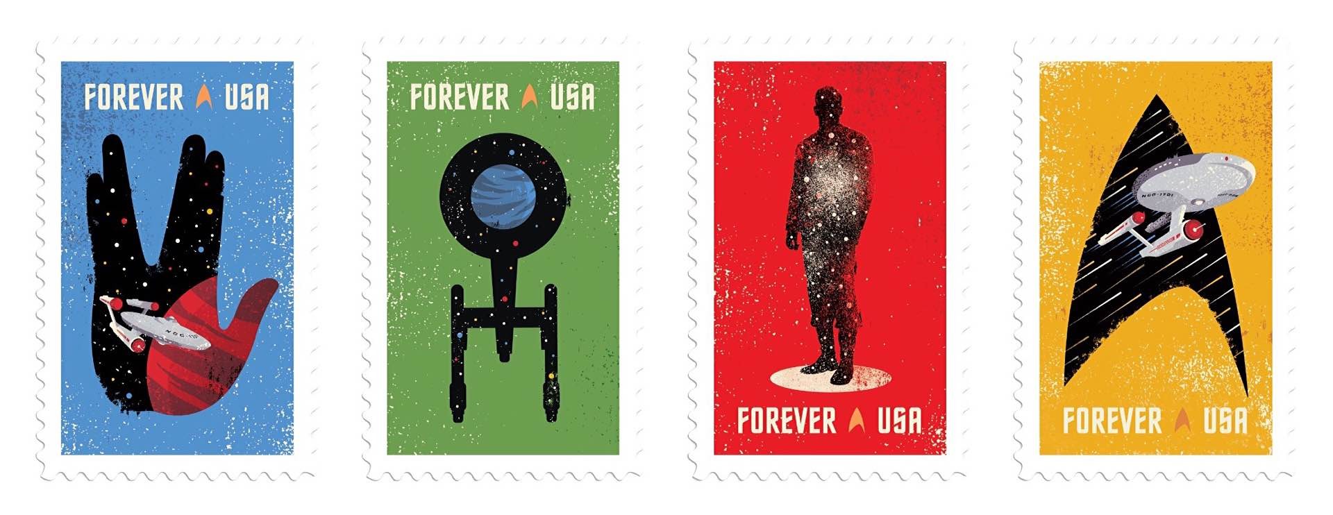 Star Trek 50th anniversary US postage stamps. ($10 for a set of 20)