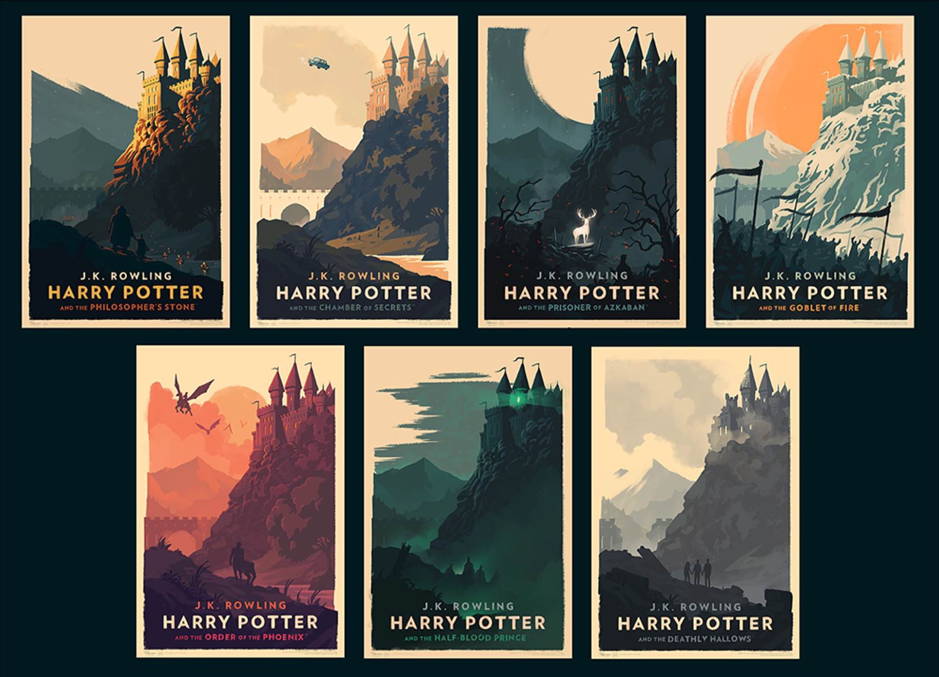 'Harry Potter' Print Set by Olly Moss — Available for a Very Limited