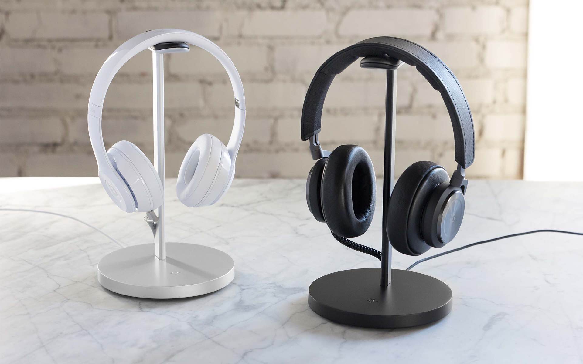 Twelve South "Fermata" headphone charging stand. ($80; available in silver and black)