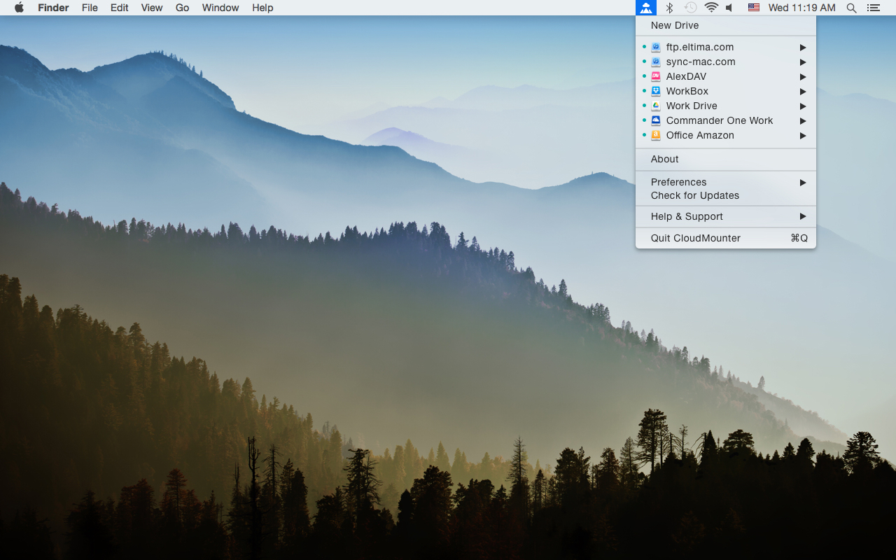 1-CloudMounter-MenuBar