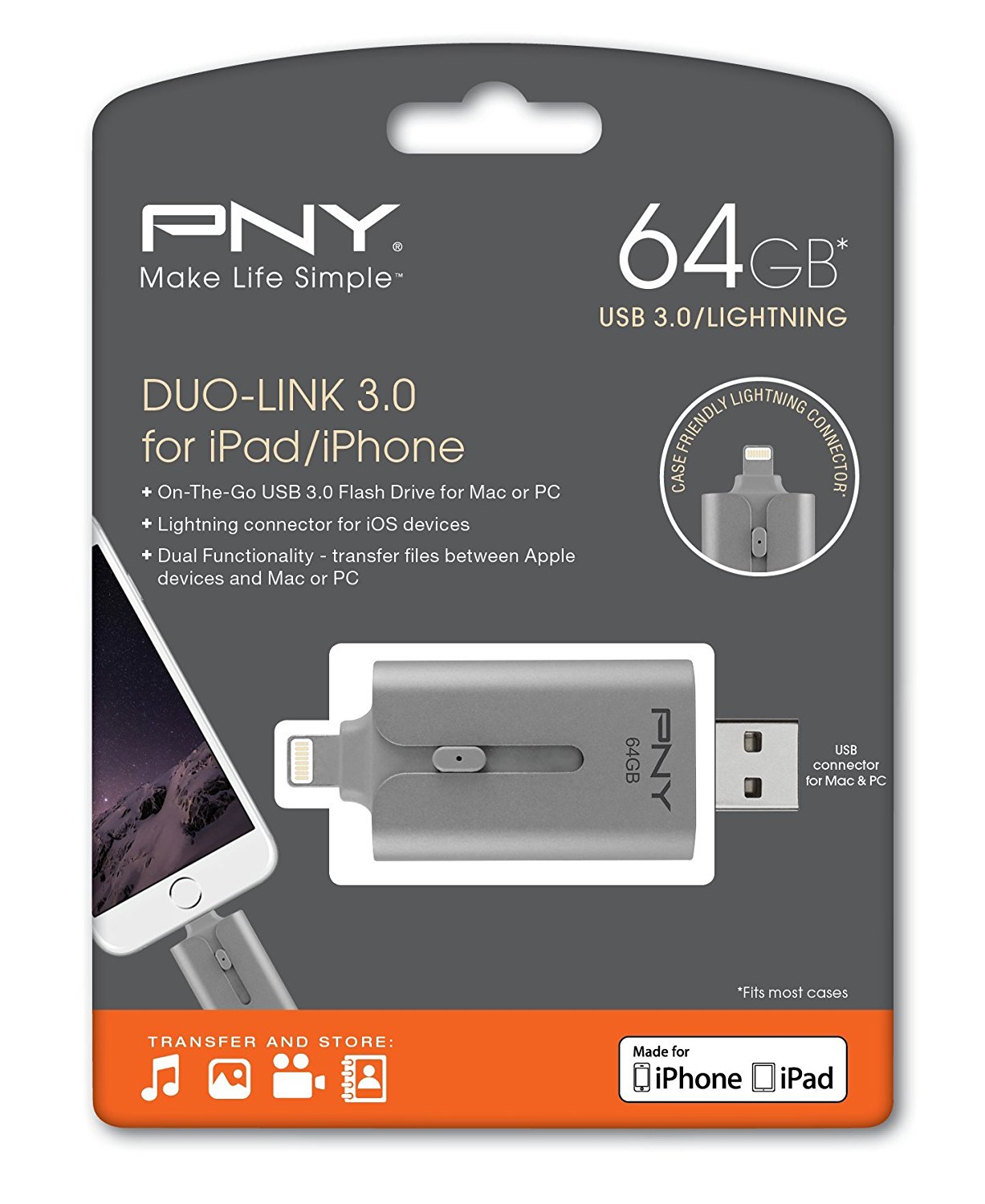 PNY Duo-Link USB 3.0 Flash Drive with Lightning — Tools and Toys