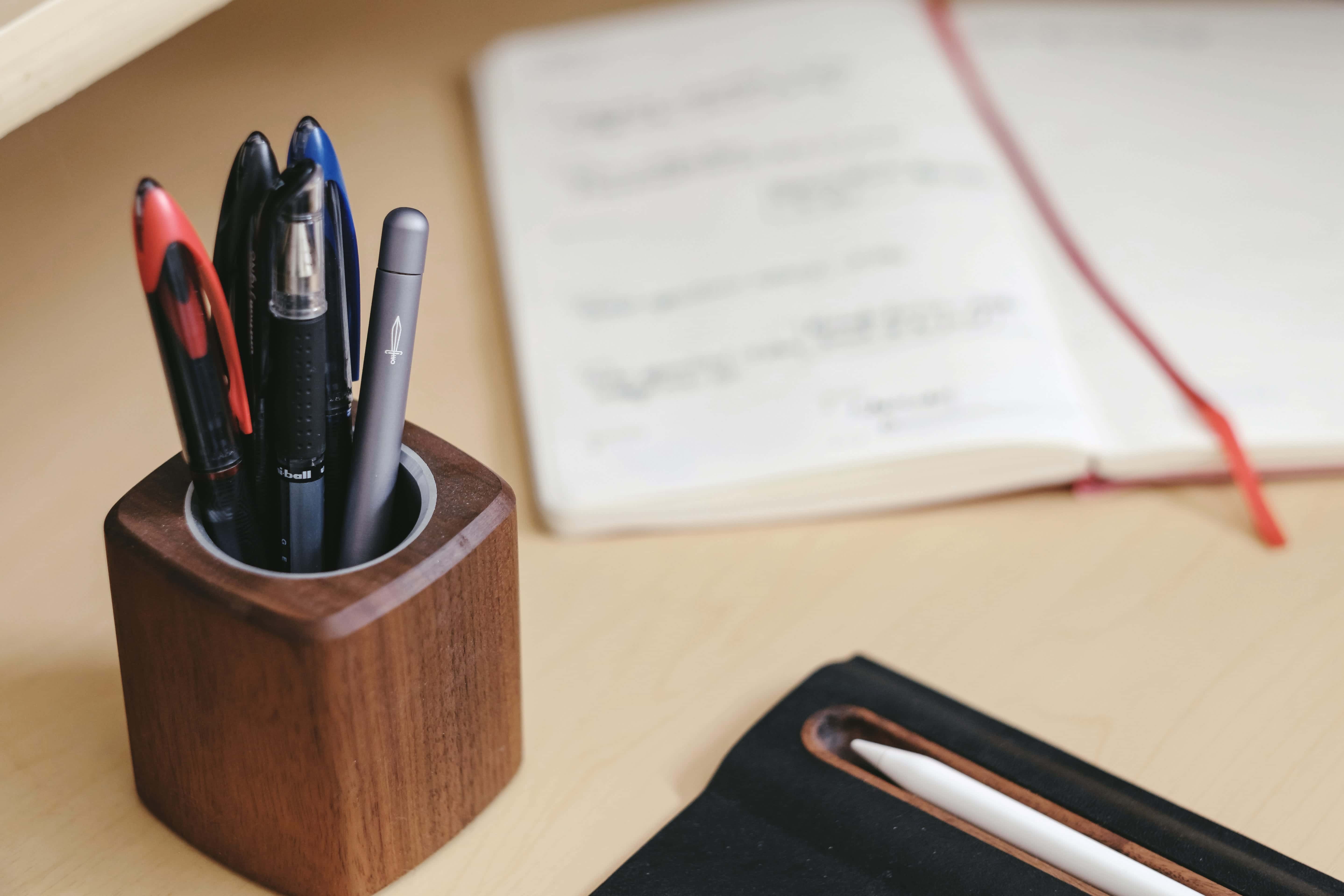 Grovemade Black Pen walnut Stand ペン スタンド