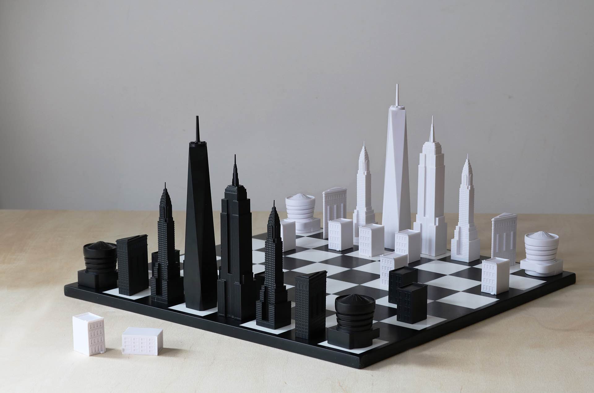 Skyline Chess chess sets. ($150 per city/set)