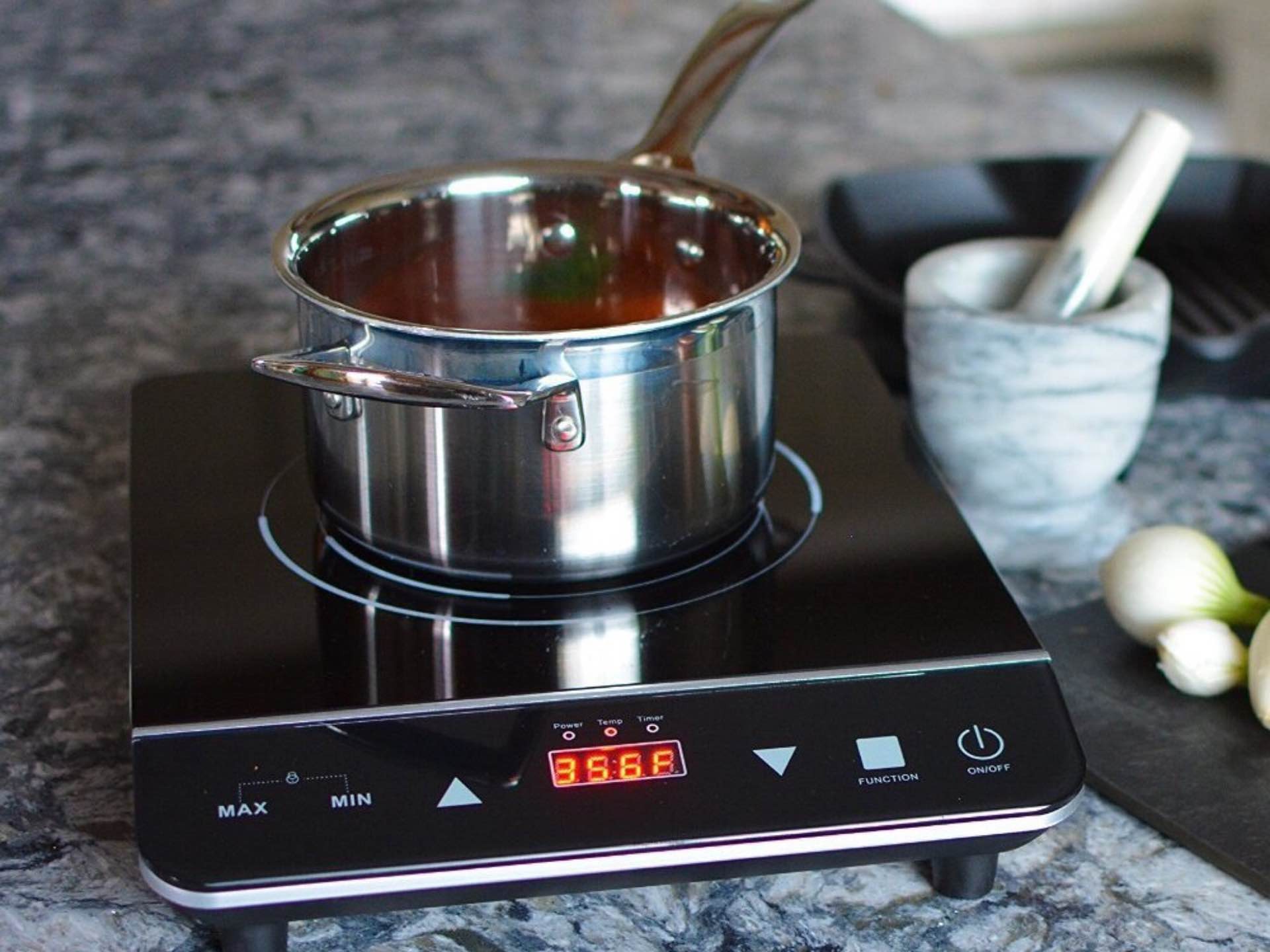 Induxpert portable induction cooktop. ($40)