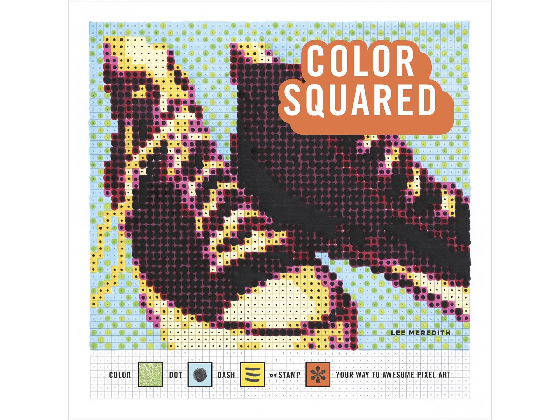 Color Squared pixelated color-by-numbers book by Lee Meredith. ($11 paperback)