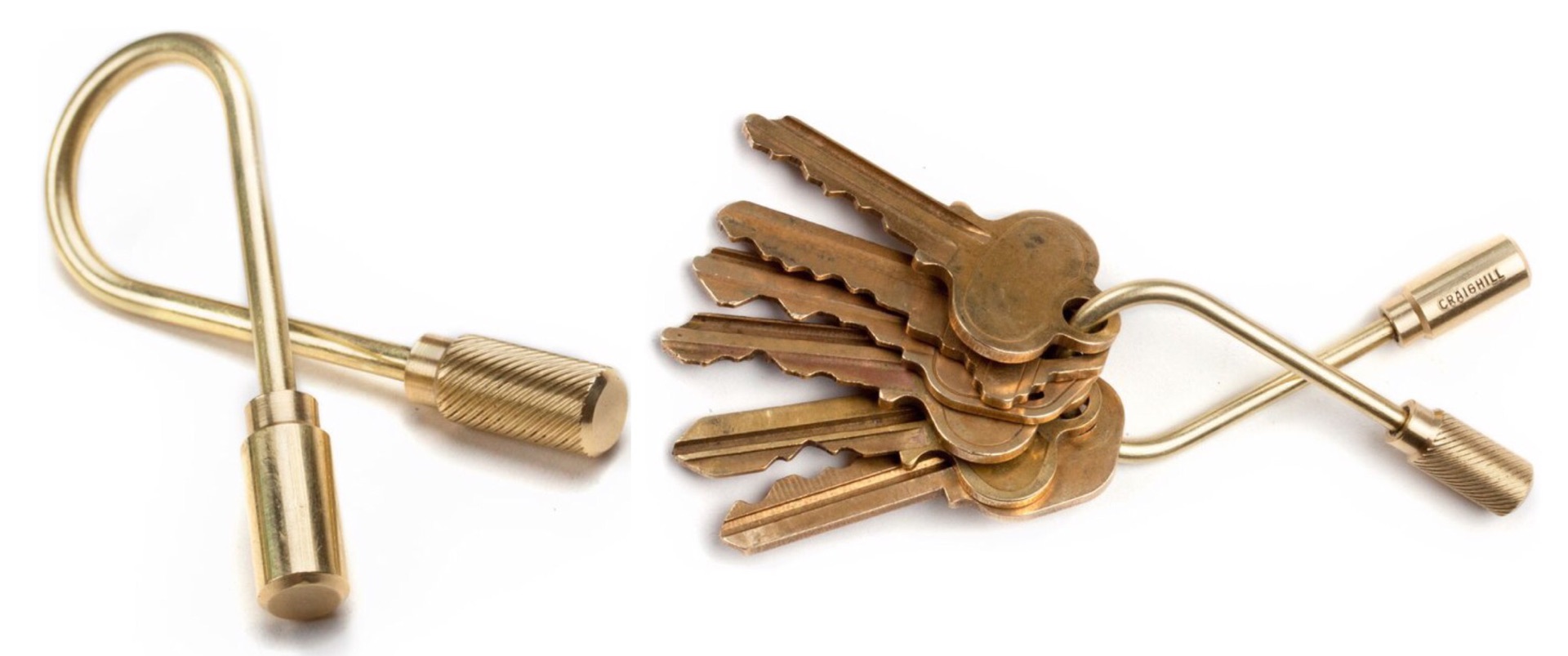 Craighill's closed-helix brass keyring. ($30)