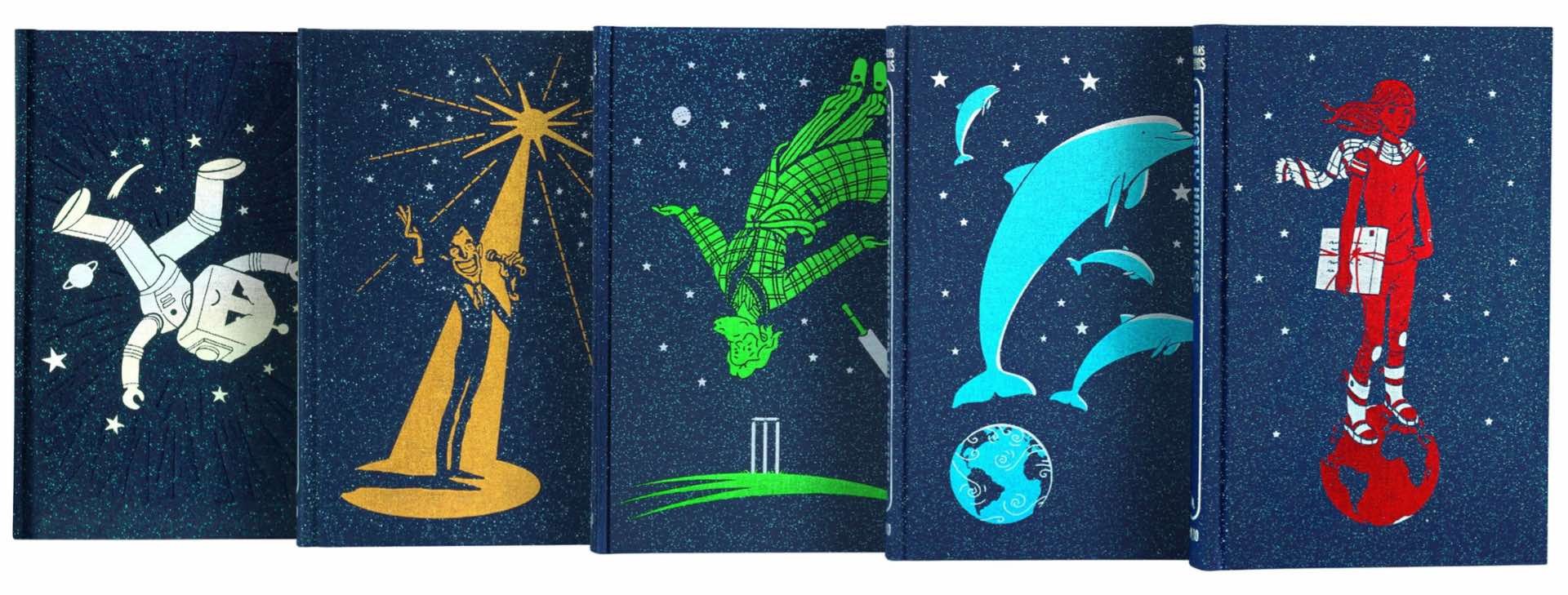 Douglas Adams' Complete Hitchhiker Series by The Folio Society. ($230 for 5-book series)