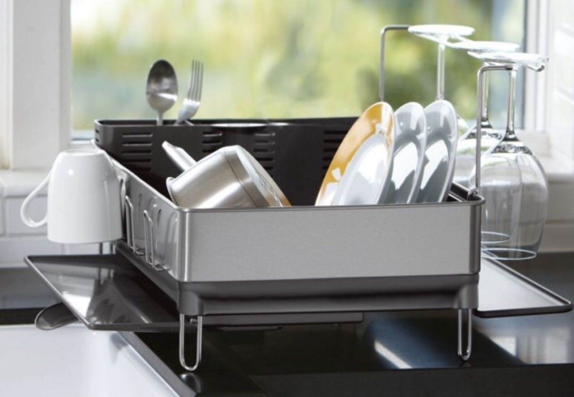 steel frame dishrack - simplehuman