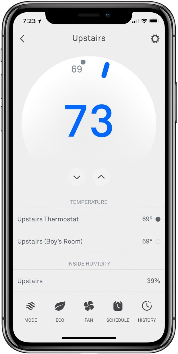 Nest camera sales temperature sensor