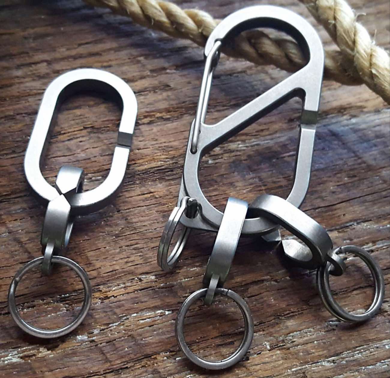 22x Carabiner Keychain - Key Ring Set - Metal Ring for Keychain