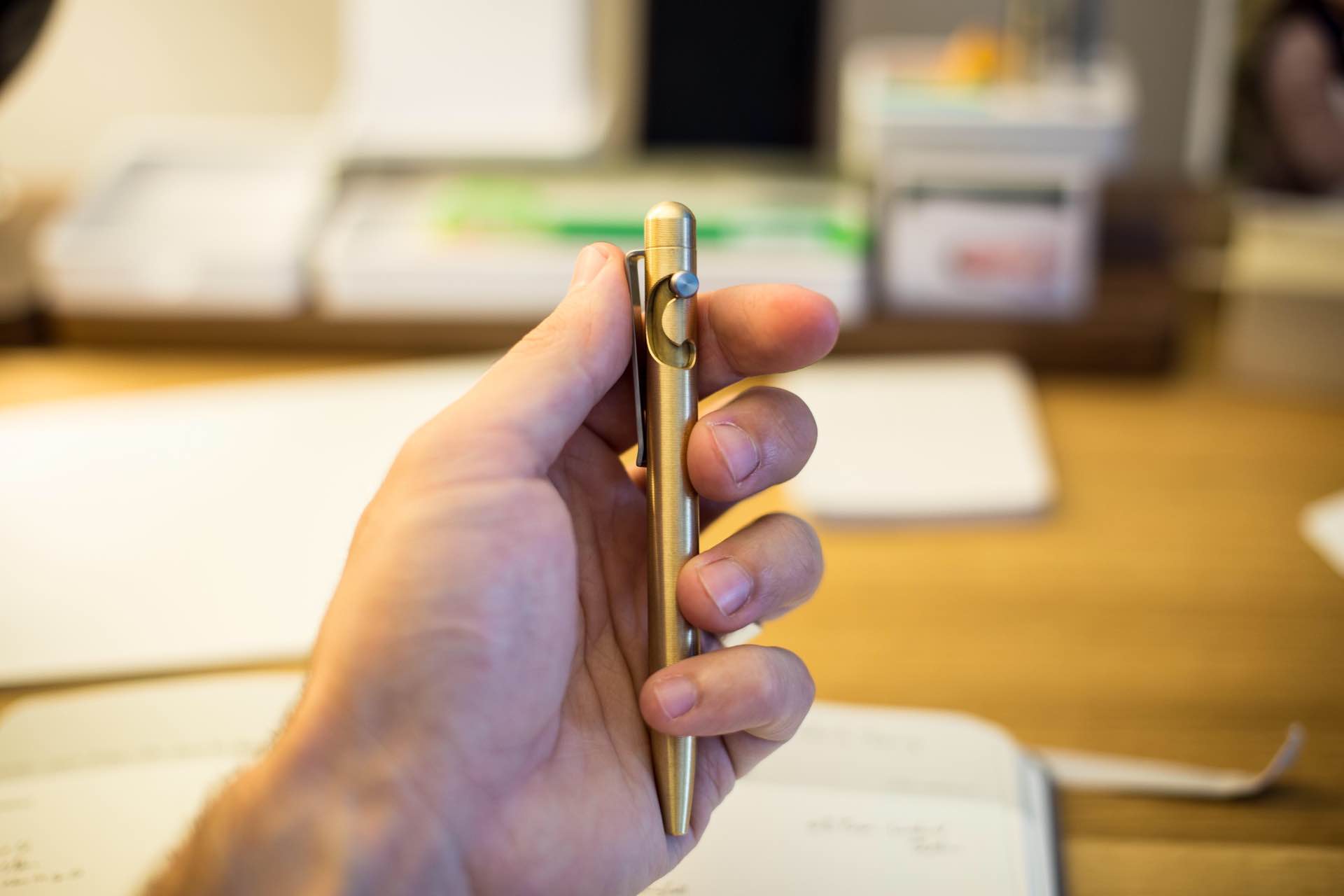 Tactile Turn's Brass Slider Pen — Tools and Toys