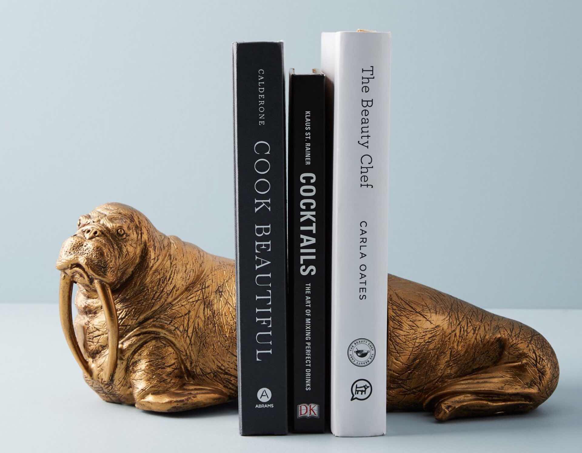 Who wouldn't want a friendly walrus pal to hold their books up? ($48)