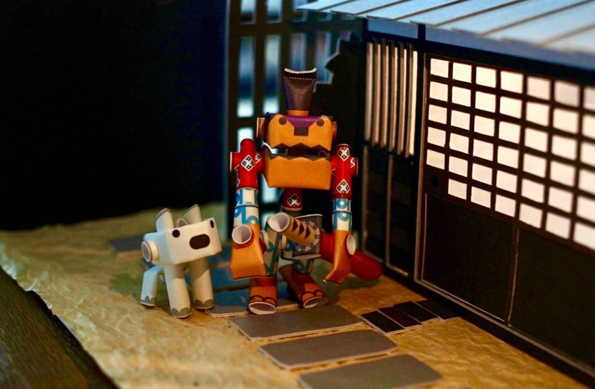 Paper Craft Robot kit from Japan PIPEROID Sweets & Co Photogenic Sisters & Their Brother
