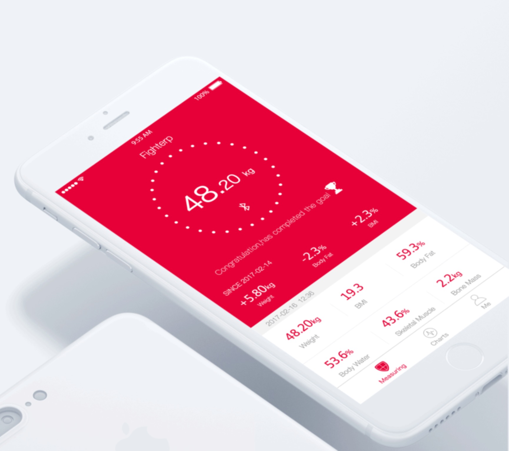 FITINDEX Scale for Body Weight and Fat Percentage, Body Fat Scale