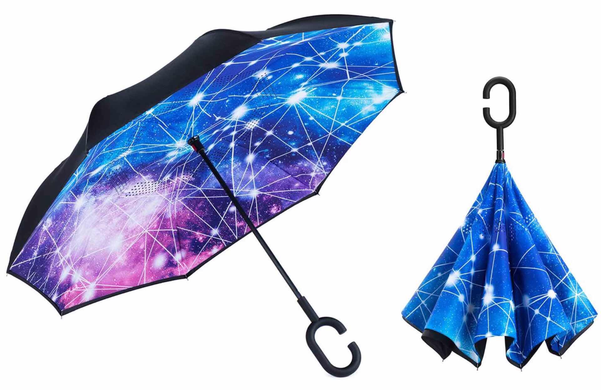 Reversible umbrella store