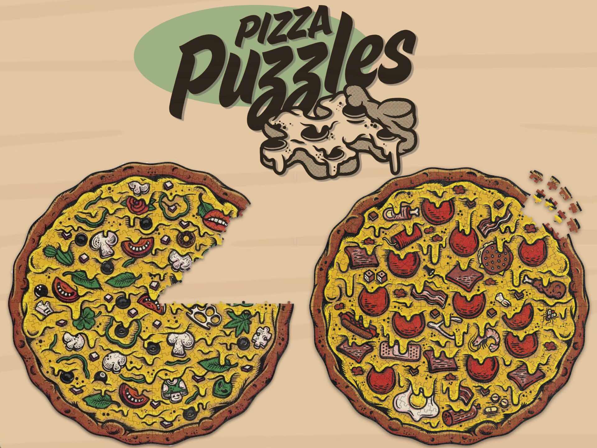 Stellar Factory Quebra-cabeças de pizza, pimentão, 550 peças :  : Brinquedos e Jogos