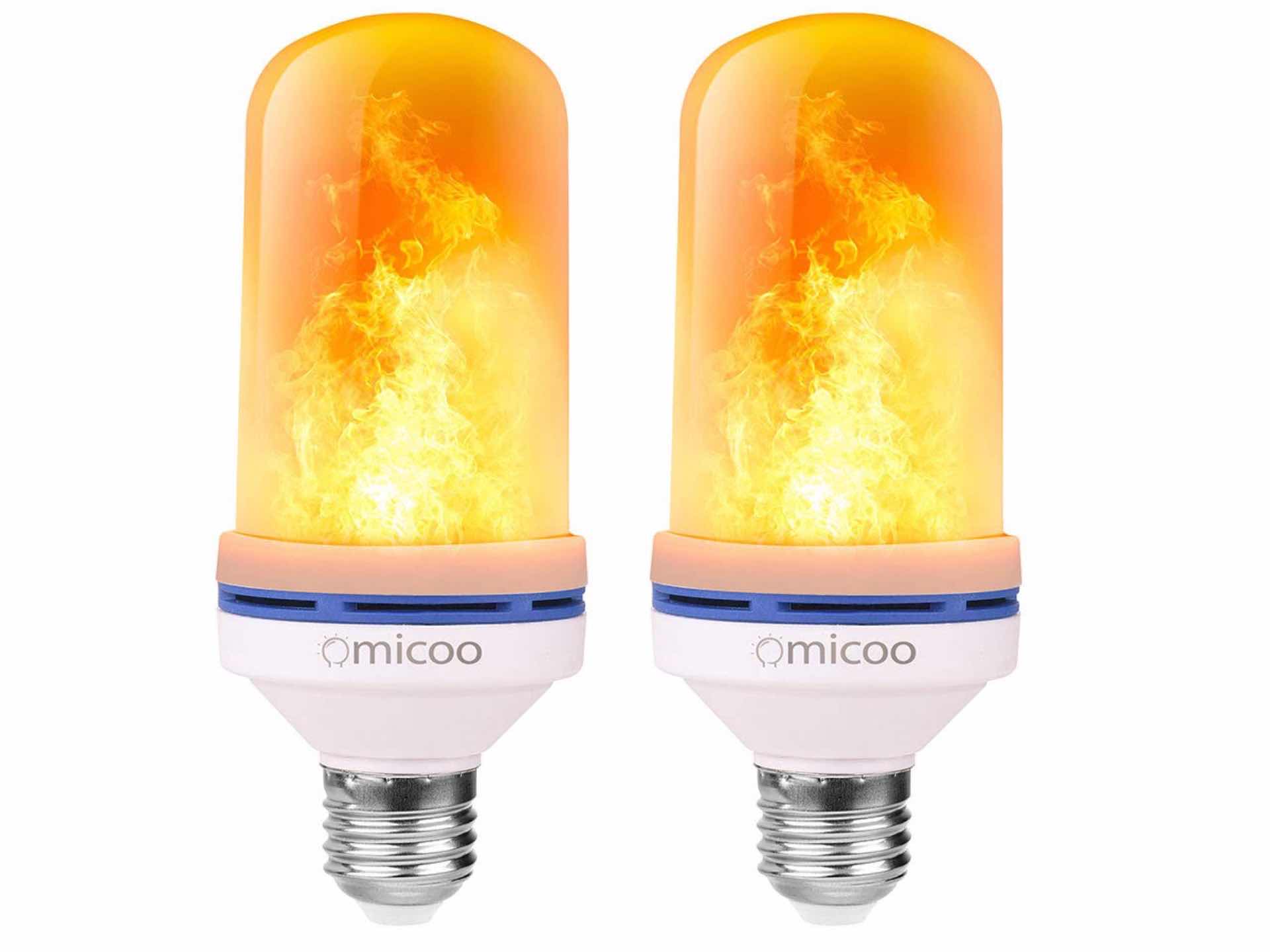 Led flame effect on sale light bulb