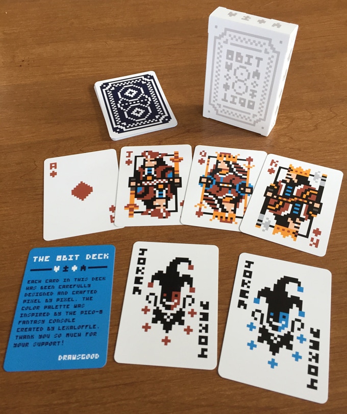 8Bit Deck pixel art playing cards. ($15 + shipping)