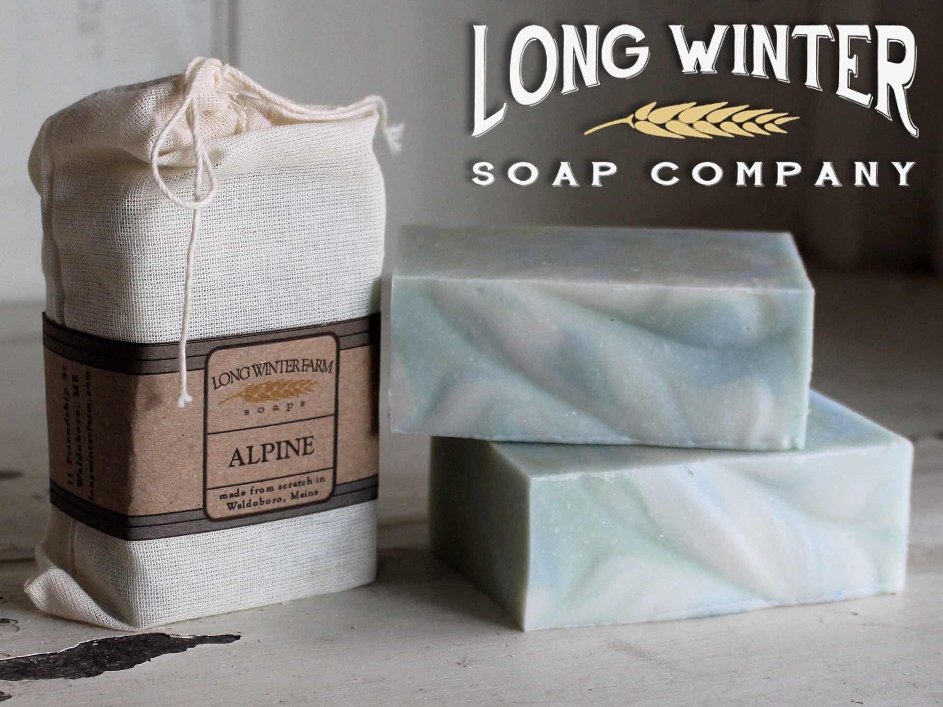 Long Winter Farm's cold-process soaps. ($8 per five-ounce bar)