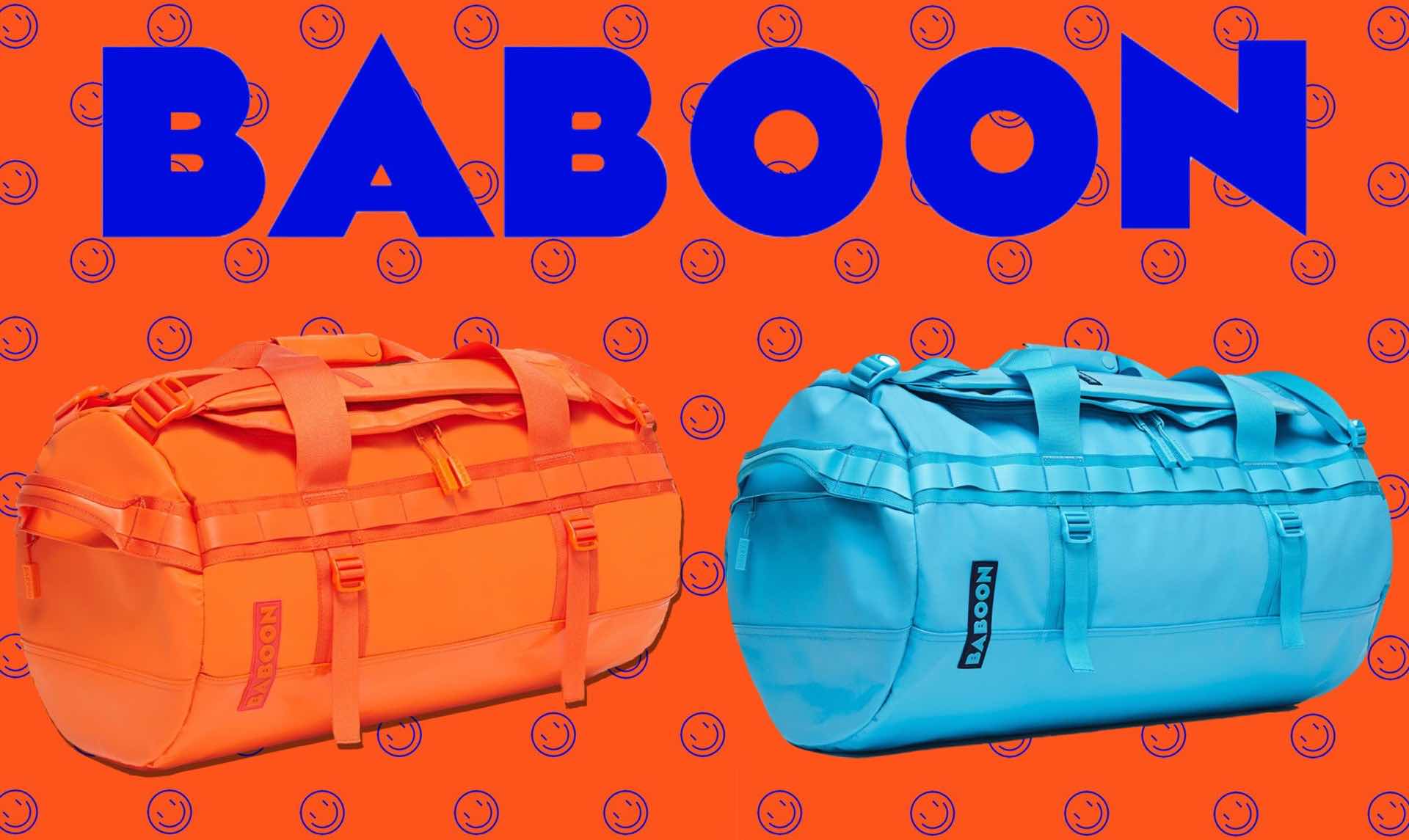 baboon duffle bags