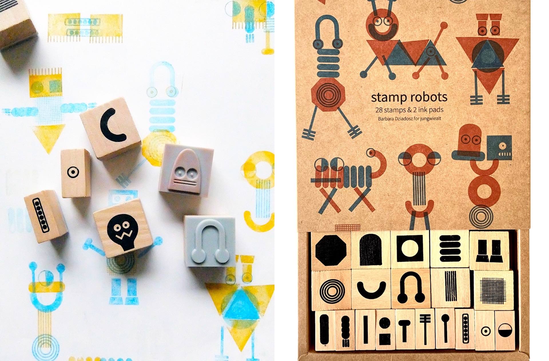 Jungwiealt Robot Component Rubber Stamps — Tools and Toys