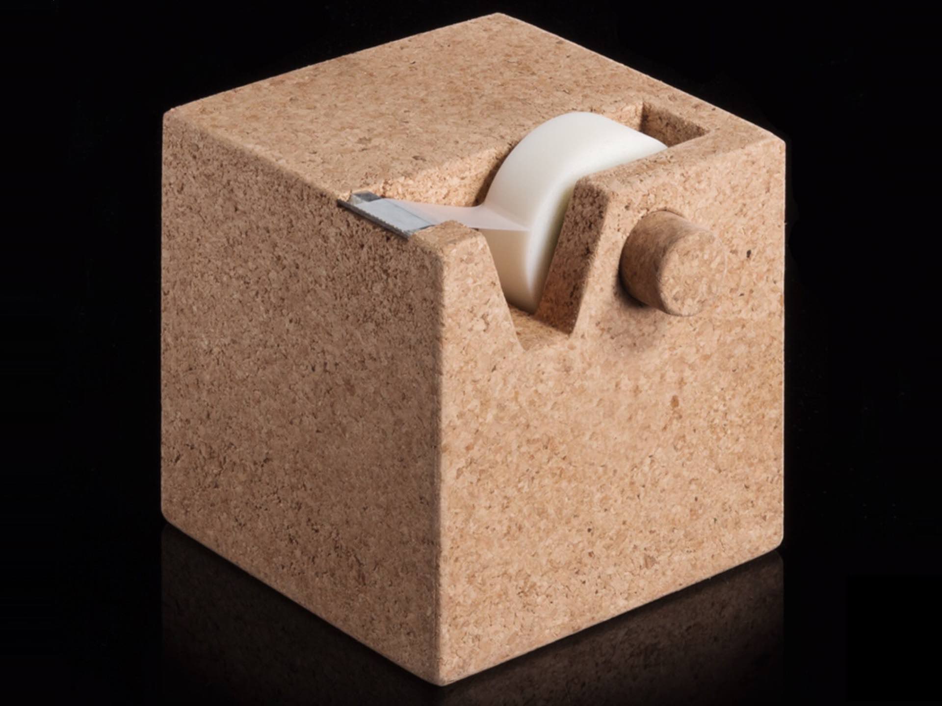 cork-cube-tape-dispenser