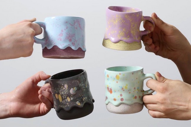 Brian Giniewski's “Drippy Pots” ceramic mugs. ($28–$42, depending on cup size/type)